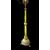 Lampada da terra in vetro zigrinato con dettagli in bronzo.Francia