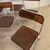 Set of 6 foldable design chairs from the 70s. Metal and smoked plexiglass. Vintage.