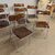 Set of 6 foldable design chairs from the 70s. Metal and smoked plexiglass. Vintage.