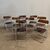 Set of 6 foldable design chairs from the 70s. Metal and smoked plexiglass. Vintage.