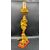 Carved and gilded wooden candlestick with cherub figure - 18th century.