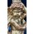 Carved and gilded wooden candlestick with cherub figure - 18th century.