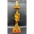 Carved and gilded wooden candlestick with cherub figure - 18th century.