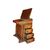 19th century English walnut wood Davenport with leather top
