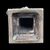Small solid silver sculpture depicting a musical child. Italy.