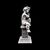 Small solid silver sculpture depicting a musical child. Italy.