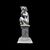 Small solid silver sculpture depicting a musical child. Italy.