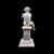 Small solid silver sculpture depicting a musical child. Italy.