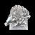 Small solid silver sculpture depicting a musical child. Italy.