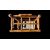 Walnut wood umbrella-cane stand imitating bamboo.