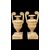 Pair of carved and gilded wooden palm holders. Genoa.