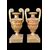 Pair of carved and gilded wooden palm holders. Genoa.