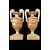 Pair of carved and gilded wooden palm holders. Genoa.