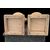Pair of carved and gilded wooden palm holders. Genoa.