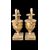 Pair of carved and gilded wooden palm holders. Genoa.