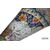 Richly decorated hanging porcelain wall pocket