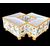 Majolica centerpiece composed of three pairs of small bowls (six pieces). Minghetti Bologna.