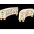 Majolica centerpiece composed of three pairs of small bowls (six pieces). Minghetti Bologna.