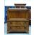 Cabinet in noce Biedermaier prima metà XIX sec. con sculture e carrilion