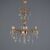 Bronze and Crystal Chandelier