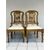 Group of four Louis XVI lacquered and gilded chairs. 18th century. Restored.