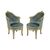 Pair of swivel armchairs in lacquered and painted wood. Venice, 18th century.