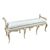 Wall-mounted bench in lacquered and painted wood. Venice, 18th century.
