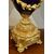 Pair of Louis XVI gilded bronze and blue Sevres porcelain candelabras, France 19th century