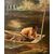 English painter (late 19th century) - River landscape with boat.