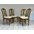 Group of four Louis XVI lacquered and gilded chairs. 18th century. Restored.