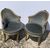 Pair of swivel armchairs in lacquered and painted wood. Venice, 18th century.