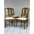 Group of four Louis XVI lacquered and gilded chairs. 18th century. Restored.