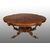 Antique English Victorian table in briar walnut with basket foot. Period 19th century.     