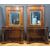 Pair of walnut consoles Carlo X 1820 with mirrors
