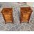 Pair of Carlo X walnut veneer bedside tables, 1820