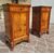 Pair of Carlo X walnut veneer bedside tables, 1820