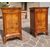 Pair of Carlo X walnut veneer bedside tables, 1820
