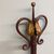 Elegant antique wrought iron double bed headboard. Gold and purple, circa 1930. Dimensions: cm180 . h 155