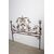 Elegant antique wrought iron double bed headboard. Gold and purple, circa 1930. Dimensions: cm180 . h 155