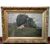Signed French oil on canvas from the 1800s depicting a rural landscape with a house