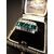 Platinum Ring with Emeralds and Diamonds