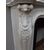 LOUIS XV STYLE CARVED FIREPLACE IN WHITE CARRARA MARBLE, EARLY 1800S FRANCE cm L162xP42xH108
