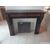 BLACK MARBLE FIREPLACE WITH 19TH CENTURY FRENCH INSERTS cm L134xP40xH107