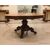 Extendable dining table in mahogany with central leg