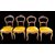 Four walnut chairs carved with rocaille motifs.