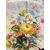 Antique large floral majolica plate, 19th century, Nove Bassano, 60x5cm