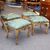 4 gilded and lacquered wooden benches from the 18th century