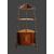 Corner cupboard in walnut with inlays in light wood