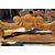 Pair of noble benches in solid carved walnut. Northern Italy, 17th century.