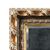 Liberty mirror in carved and gilded wood. Italy, 20th century.